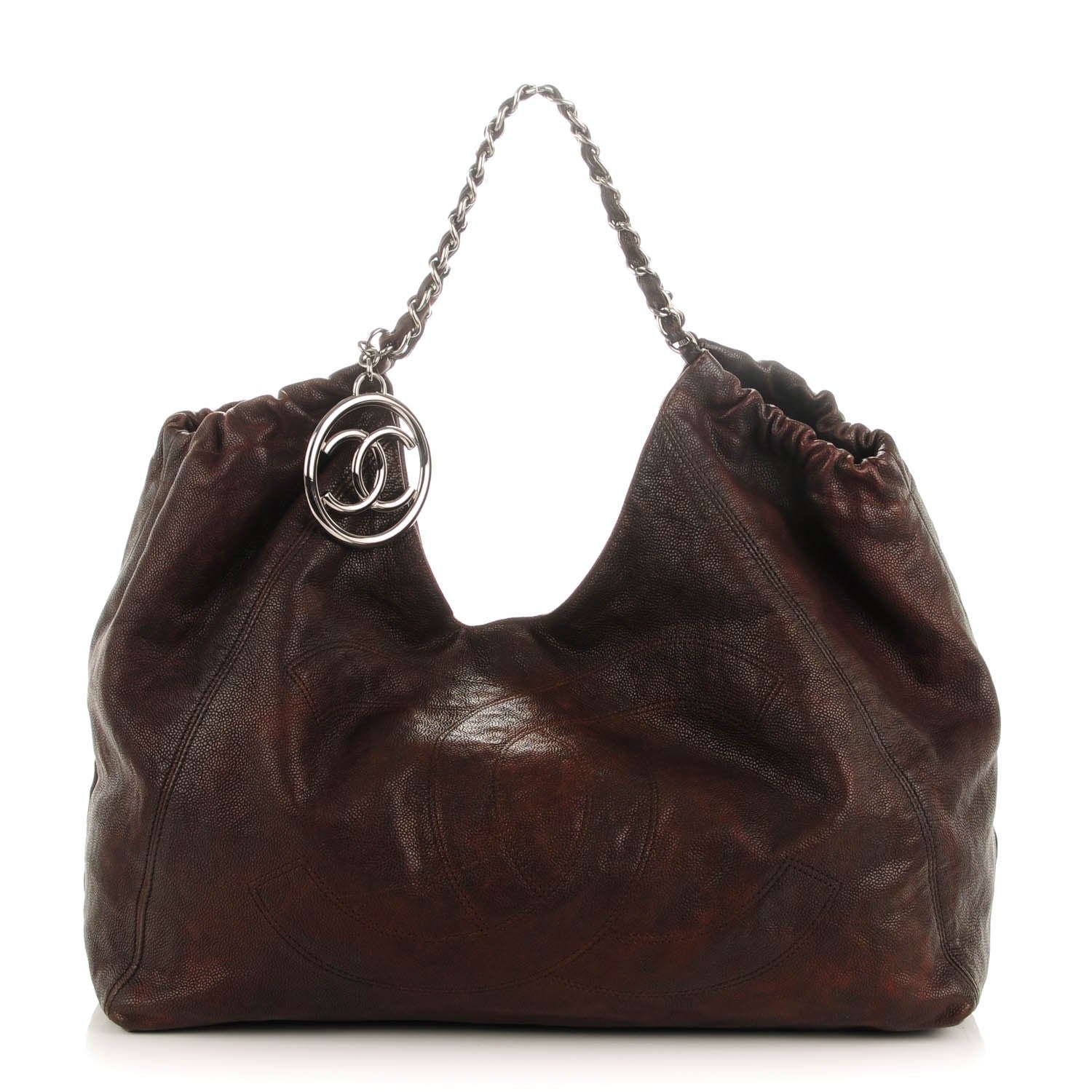 Chanel Distressed Caviar XL Coco Cabas Brown 1 of 7