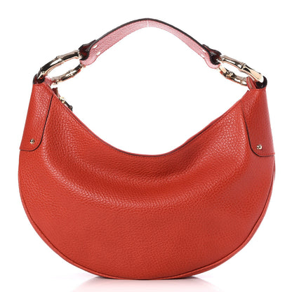 Gucci Leather Half Moon Bamboo Ring Hobo 1 of 8