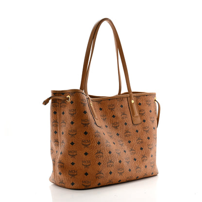 MCM Visetos Medium Liz Reversible Shopper Tote Cognac 5 of 17
