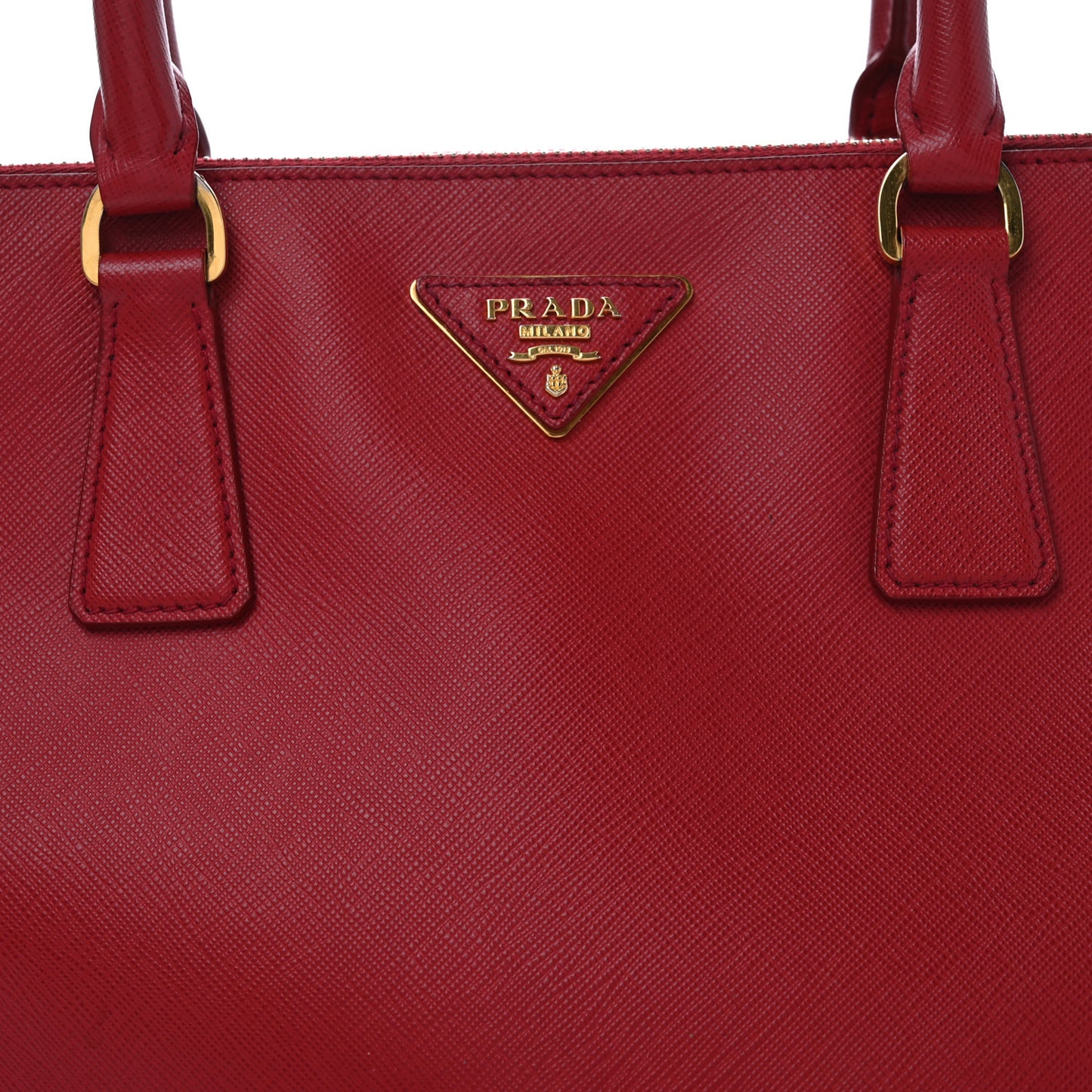 Saffiano Medium Galleria Double Zip Tote Fuoco