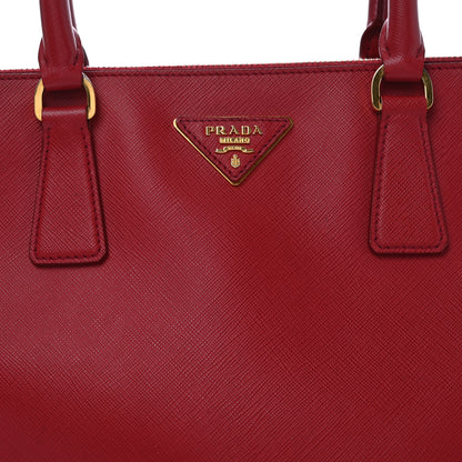 Prada Saffiano Medium Galleria Double Zip Tote Fuoco 7 of 9