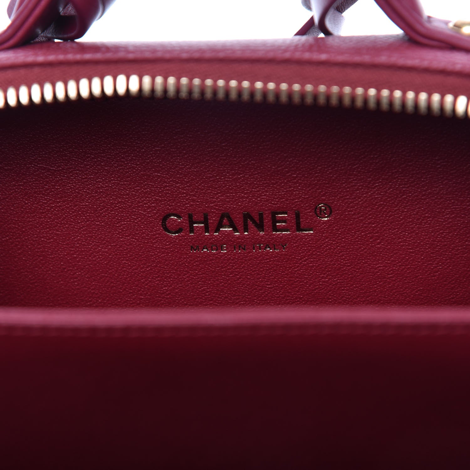 Chanel Caviar Quilted Small CC Filigree Vanity Case Burgundy 8 of 11
