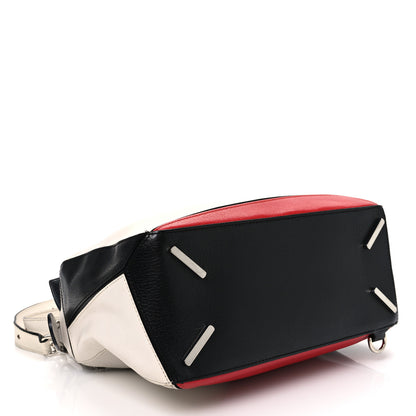 Loewe Calfskin Colorblock Medium Puzzle Bag White Red Black 4 of 14