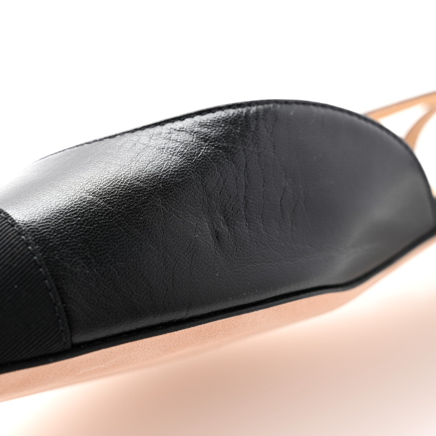 Chanel Goatskin Grosgrain Cap Toe CC Slingback Flats 41 Black 9 of 10