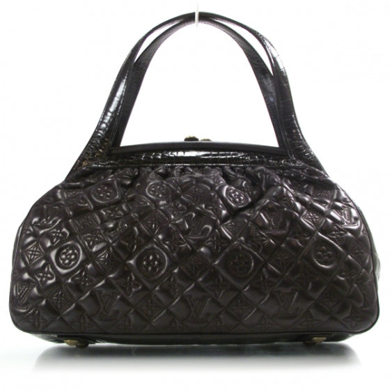 Louis Vuitton Monogram Vienna Alligator Sac Fermoir GM Aubergine 1 of 10