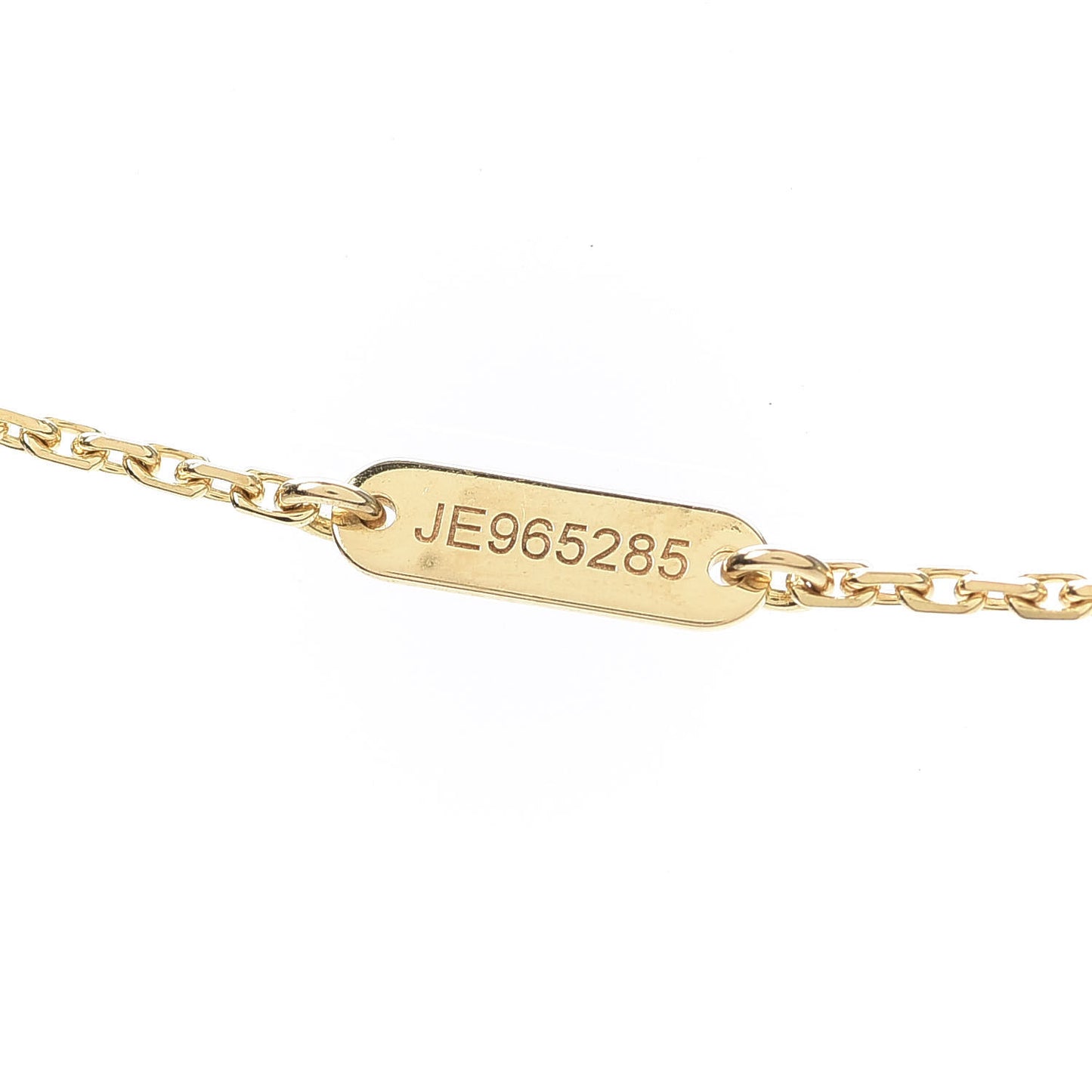 18K Yellow Gold Carnelian Vintage Alhambra Pendant Necklace