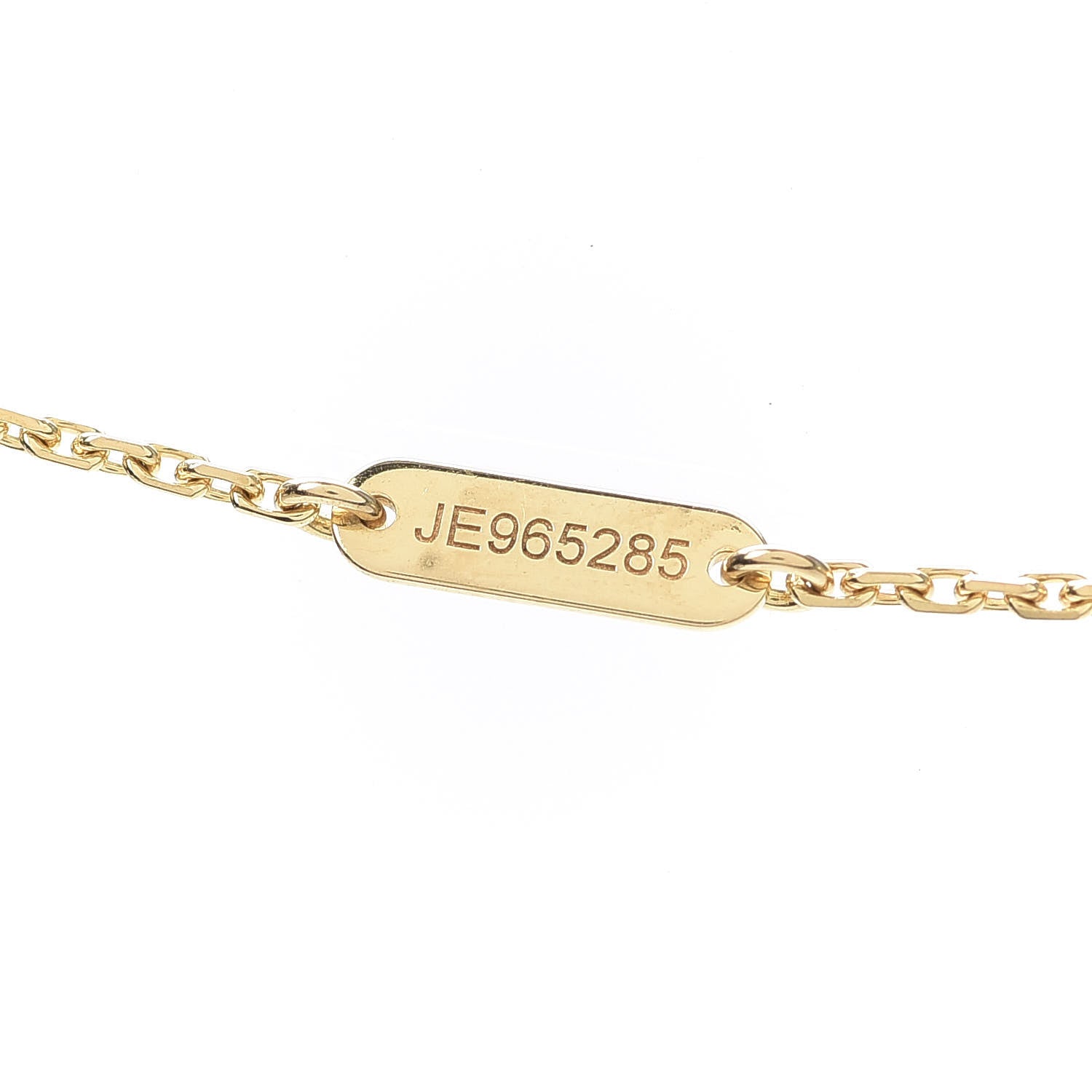 Van Cleef & Arpels 18K Yellow Gold Carnelian Vintage Alhambra Pendant Necklace 6 of 7
