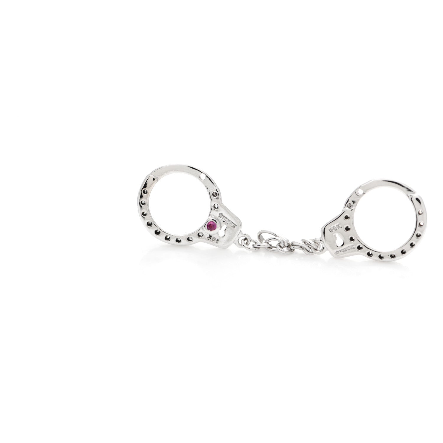 Roberto Coin 18K White Gold Diamond Handcuff Charm 5 of 5