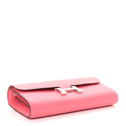 Hermes Evercolor Constance Wallet To Go Rose Azalee 4 of 9