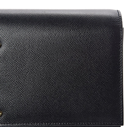 Saint Laurent Grain De Poudre Monogram Cassandre Clutch Black 11 of 12
