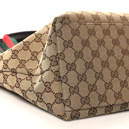 Gucci Monogram Web Large Diaper Tote Brown 10 of 11
