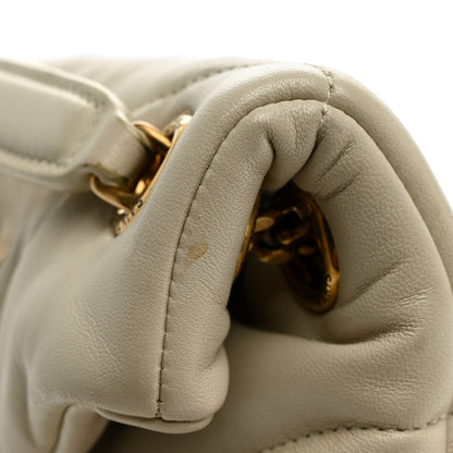 Saint Laurent Lambskin Quilted Small Loulou Puffer Monogram Chain Satchel Crema Soft 12 of 13