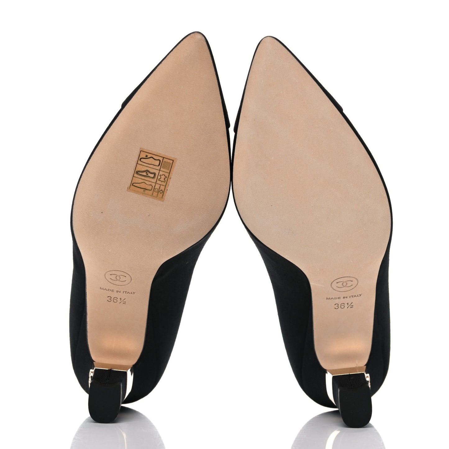 Grosgrain Cap Toe CC Pumps 36.5 Black