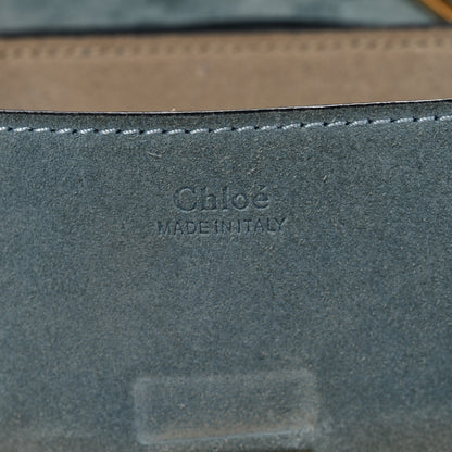 Chloe Suede Smooth Calfskin Mini Drew Shoulder Bag Cloudy Blue 6 of 12