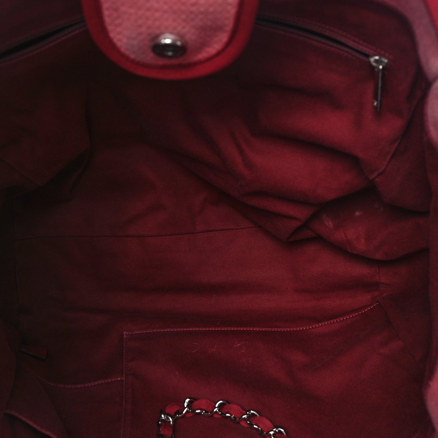Canvas Medium Deauville Tote Red
