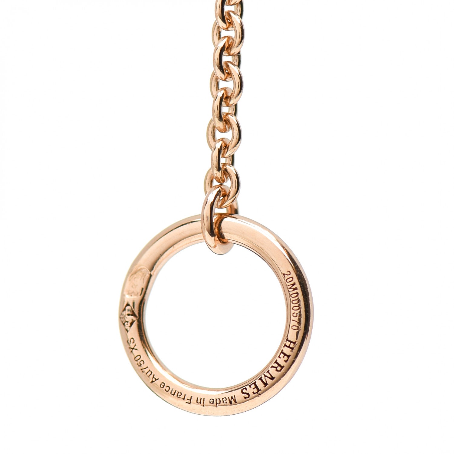 Hermes 18K Rose Gold Diamond TPM Vertige Coeur Bracelet SH 3 of 4