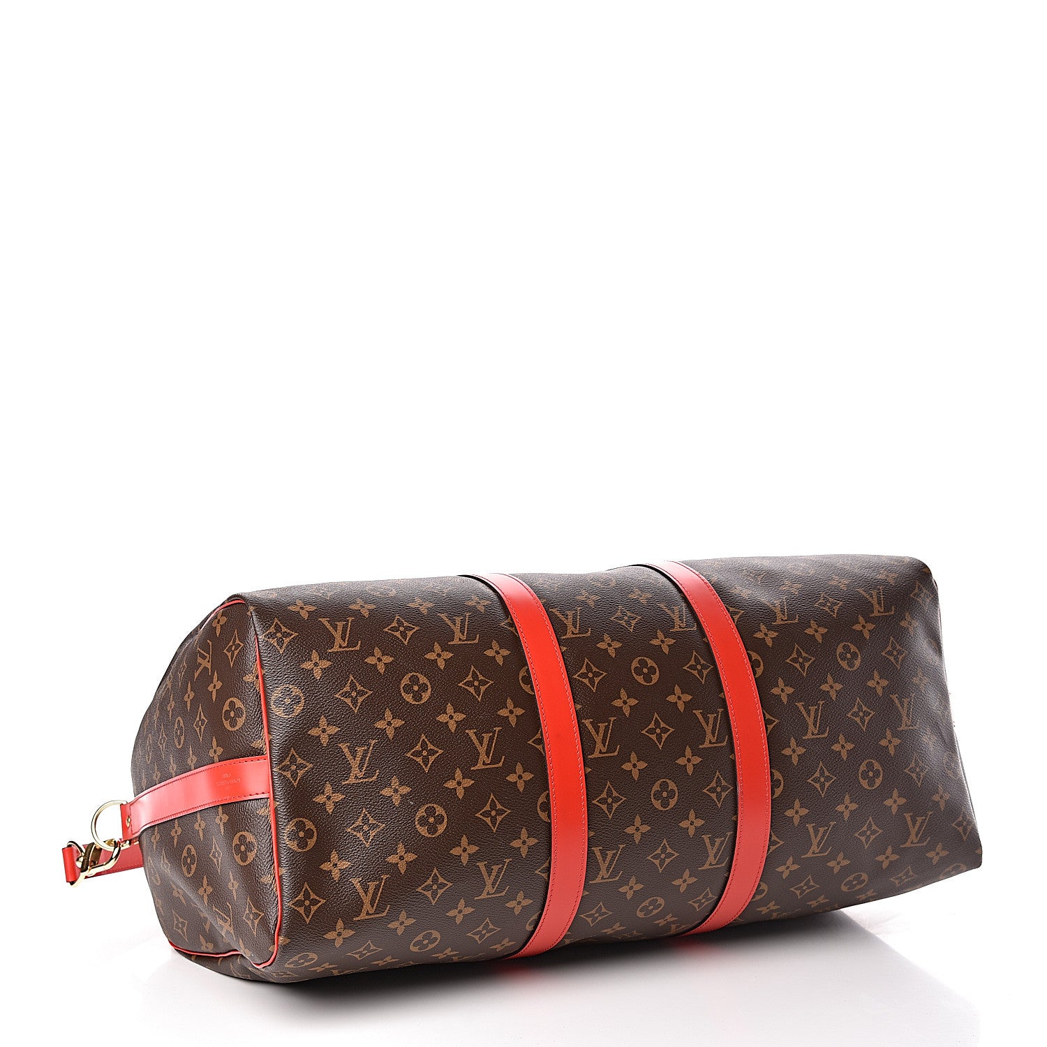 Louis Vuitton Calfskin Monogram Keepall Bandouliere 50 Coquelicot 4 of 10