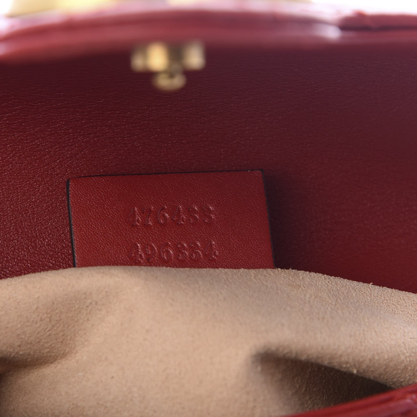 Calfskin Matelasse Super Mini GG Marmont Shoulder Bag Hibiscus Red