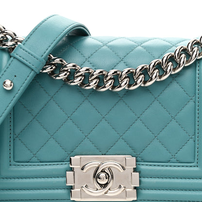 Chanel Calfskin Quilted Small Boy Flap Turquoise 8 of 11