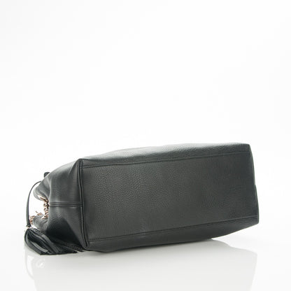 Gucci Pebbled Calfskin Medium Soho Chain Shoulder Bag Black 4 of 7
