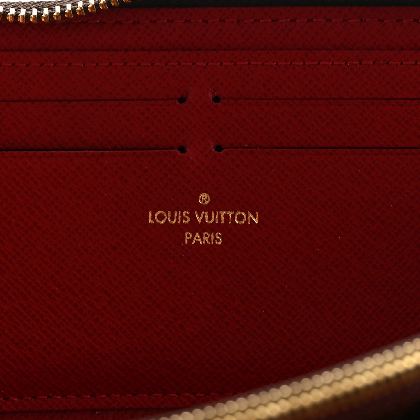 Damier Ebene Clemence Wallet Cherry