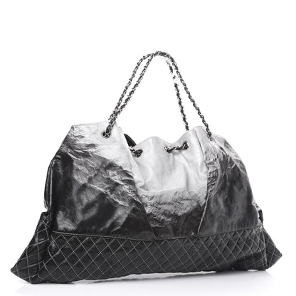 Chanel Vinyl Quilted Melrose Degrade Tote Black 3 of 12