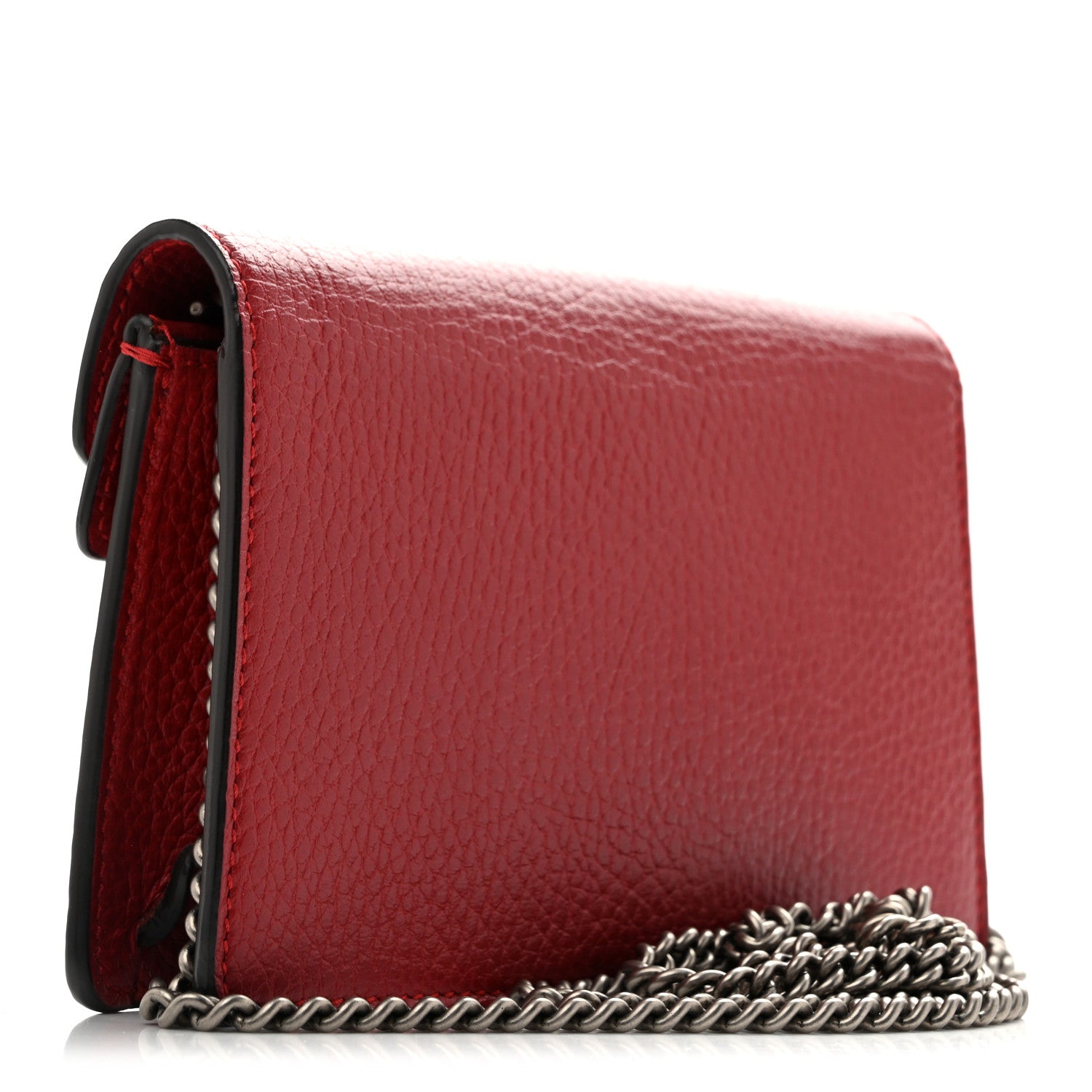 Gucci Calfskin Swarovski Crystal Super Mini Dionysus Shoulder Bag Hibiscus Red 3 of 10