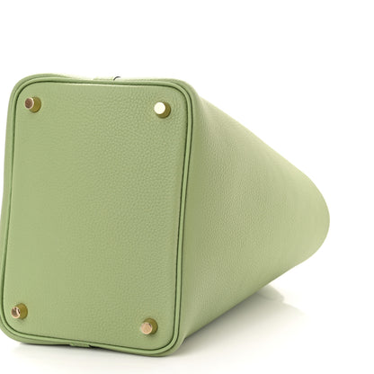 Hermes Taurillon Maurice Picotin Lock 18 PM Vert Criquet 10 of 11