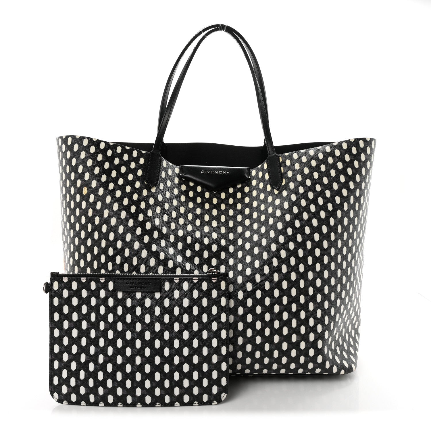 Givenchy Coated Canvas Large Antigona Tote Black White 3 of 12