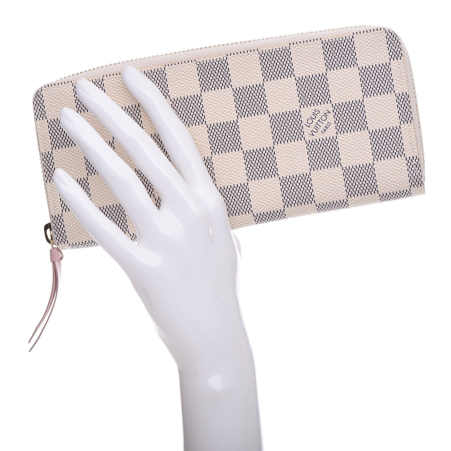 Damier Azur Clemence Wallet Rose Ballerine