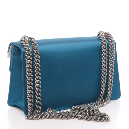 Gucci Satin Silk Crystal Small Dionysus Shoulder Bag Turchese Black Diamond 3 of 14