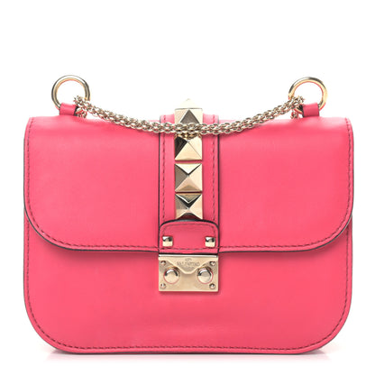 Valentino Garavani Vitello Small Glam Lock Rockstud Flap Deep Fuxia 1 of 12