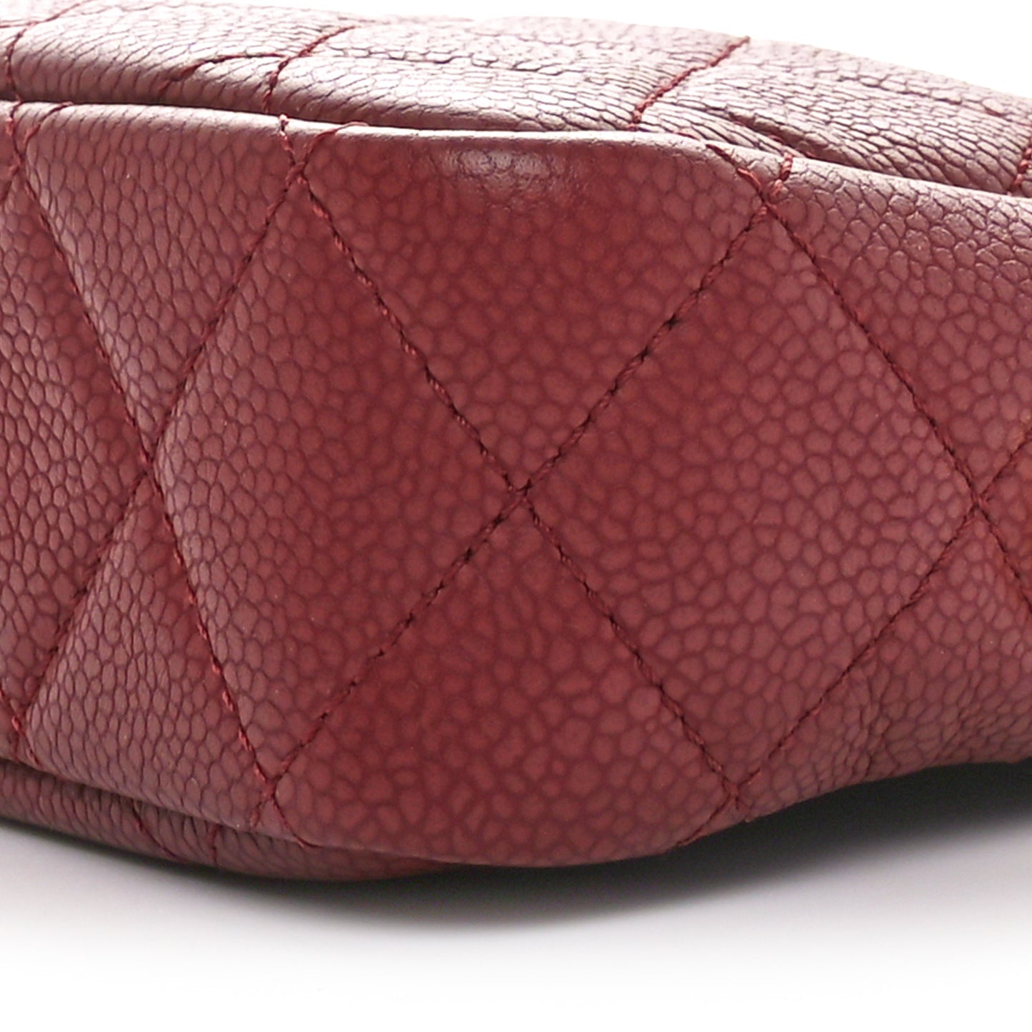 Caviar Quilted Mini Coco Tassel Camera Case Burgundy
