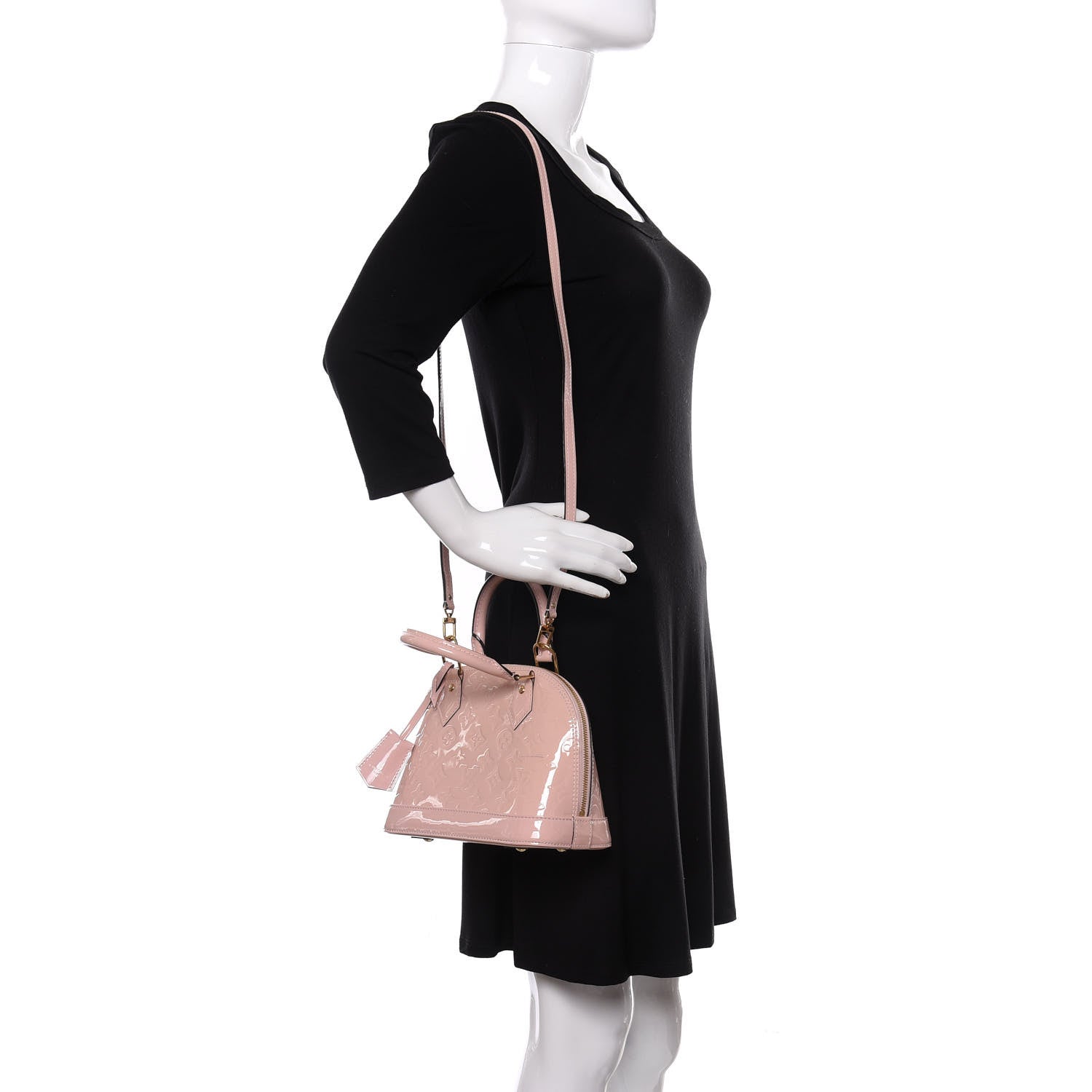Louis Vuitton Vernis Alma BB Rose Ballerine 2 of 14