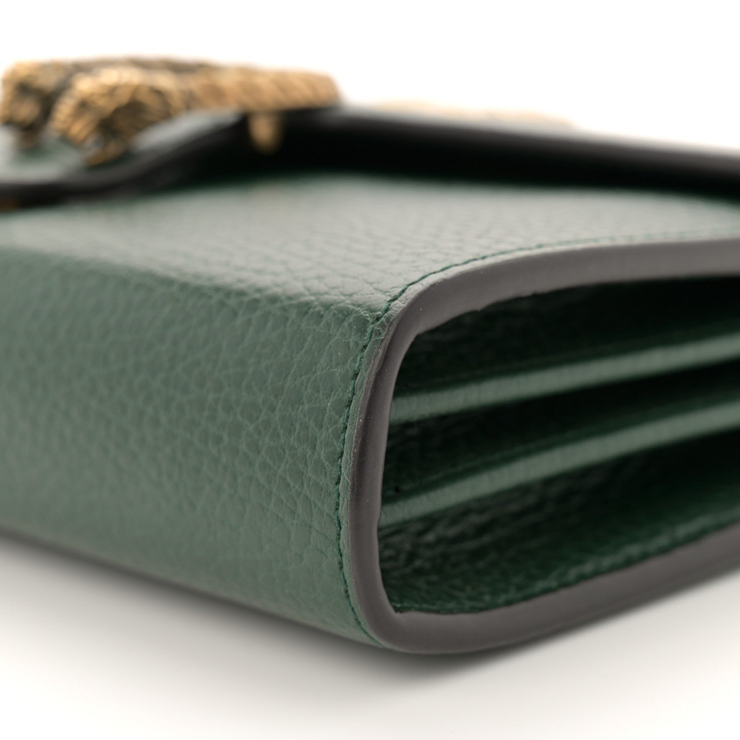Gucci Calfskin Garden Dionysus Chain Wallet Emerald 10 of 12