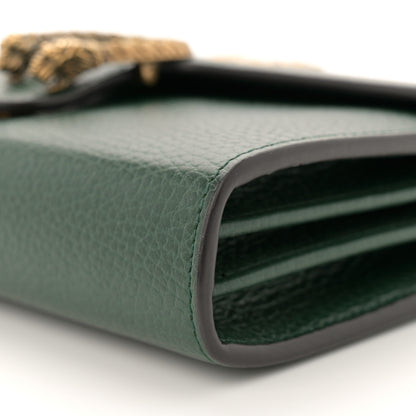 Gucci Calfskin Garden Dionysus Chain Wallet Emerald 10 of 12