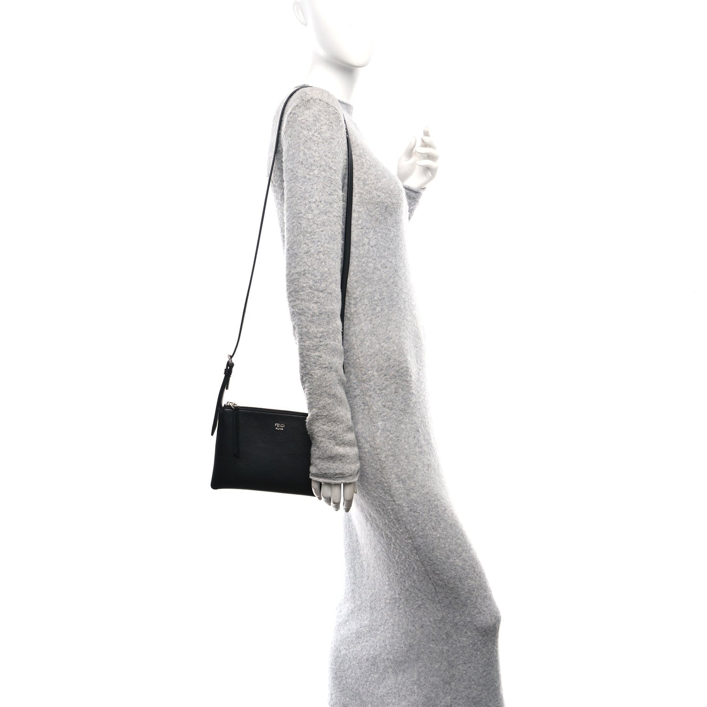 Vitello Mini Crossbody Pouch Black