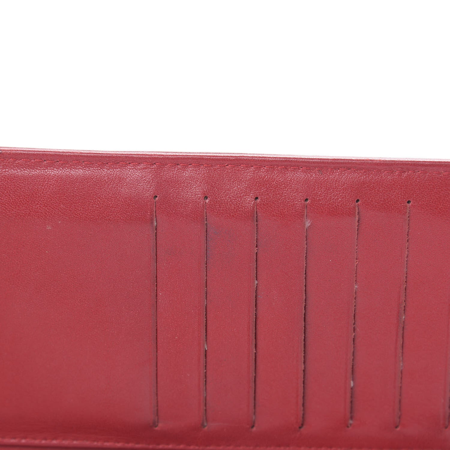 Chanel Caviar Timeless CC Yen Wallet Red 9 of 19