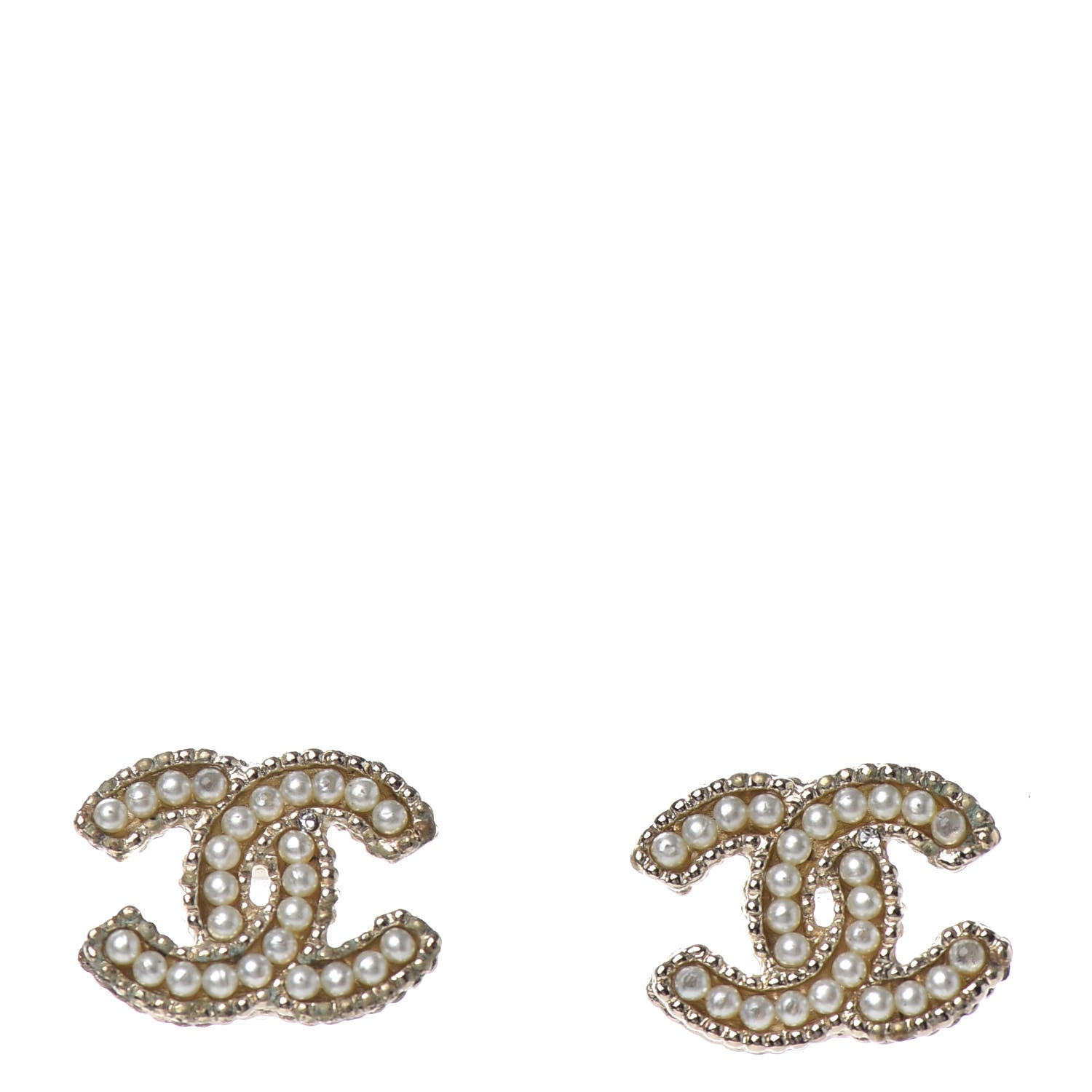 Chanel Pearl CC Earrings Gold 1 of 4