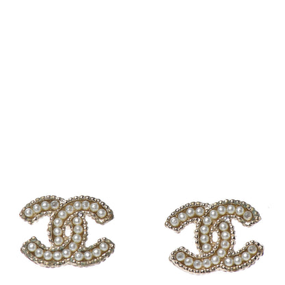 Chanel Pearl CC Earrings Gold 1 of 4