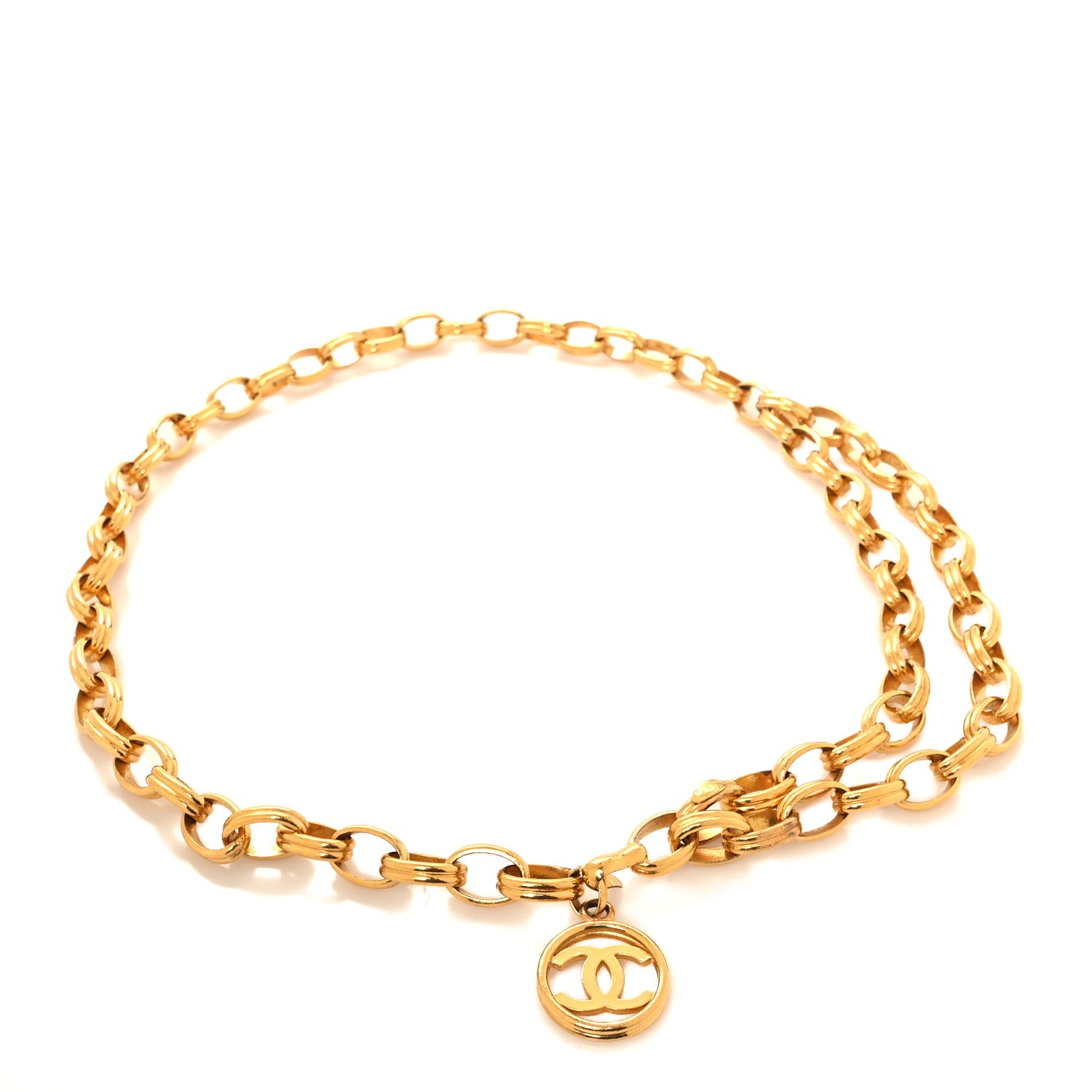 Chanel Metal Chain CC Medallion Belt Gold 1 of 3