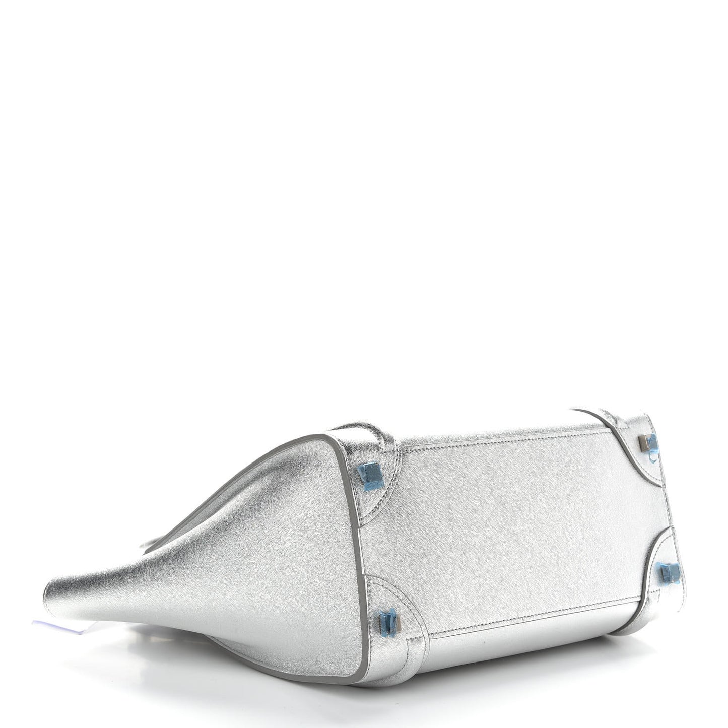 Laminated Lambskin Micro Luggage Silver