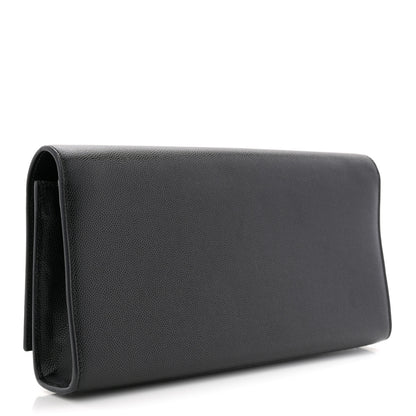 Saint Laurent Grain De Poudre Monogram Cassandre Clutch Black 3 of 7
