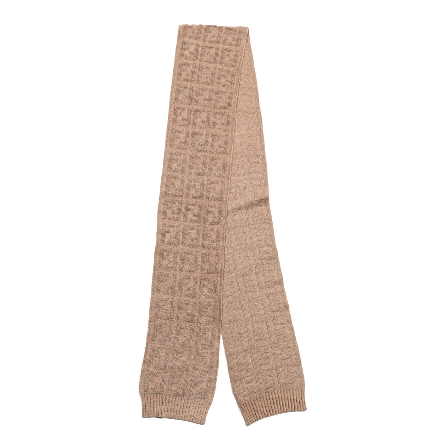 Wool FF Scarf Beige