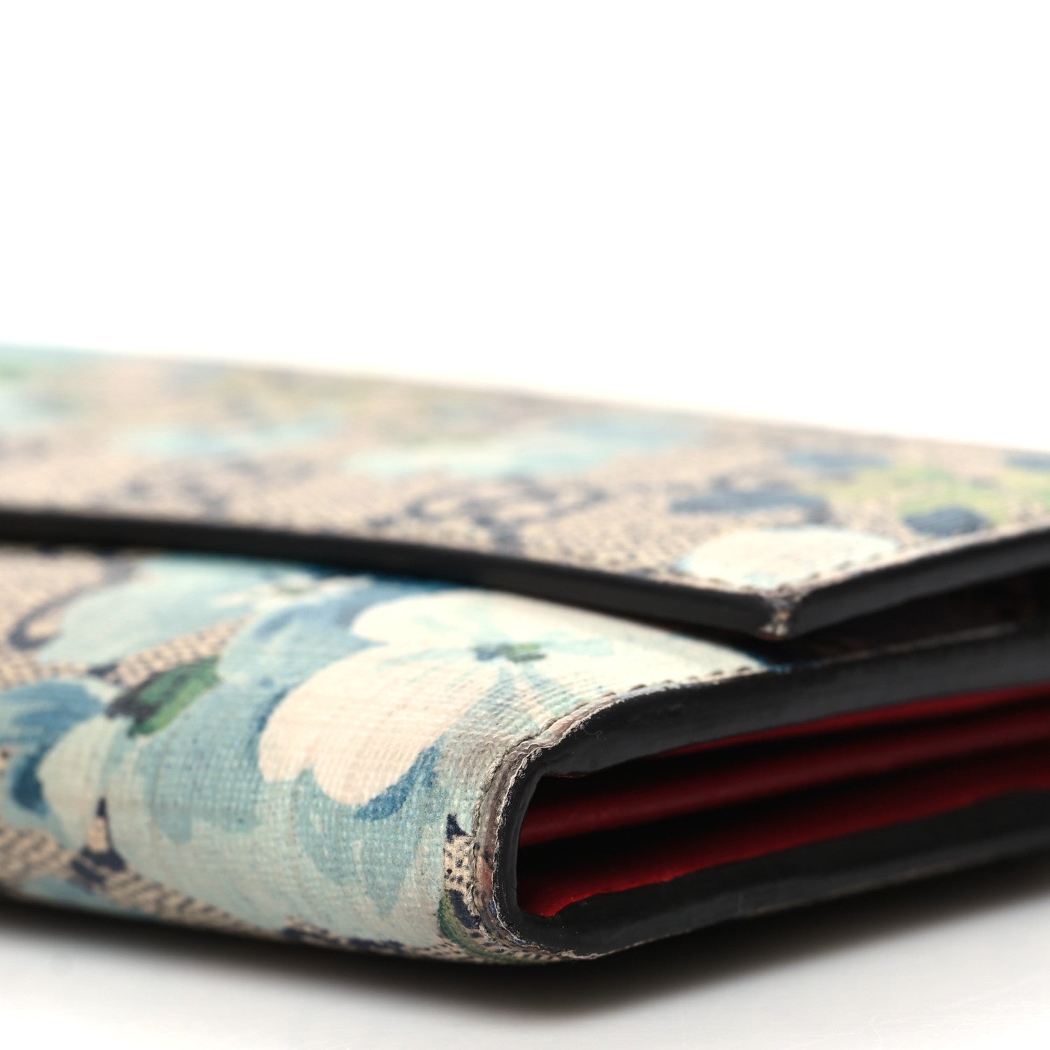 Gucci GG Supreme Monogram Blooms Continental Wallet Blue 10 of 12