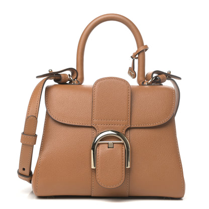 Delvaux Grained Calfskin Mini Brillant Satchel Natural 1 of 10