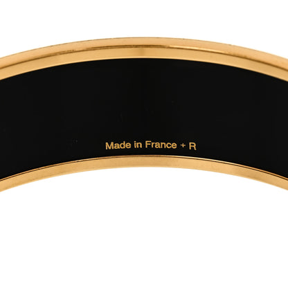 Hermes Enamel Printed Caleche Wide Bracelet 70 Jaune De Mars 5 of 6