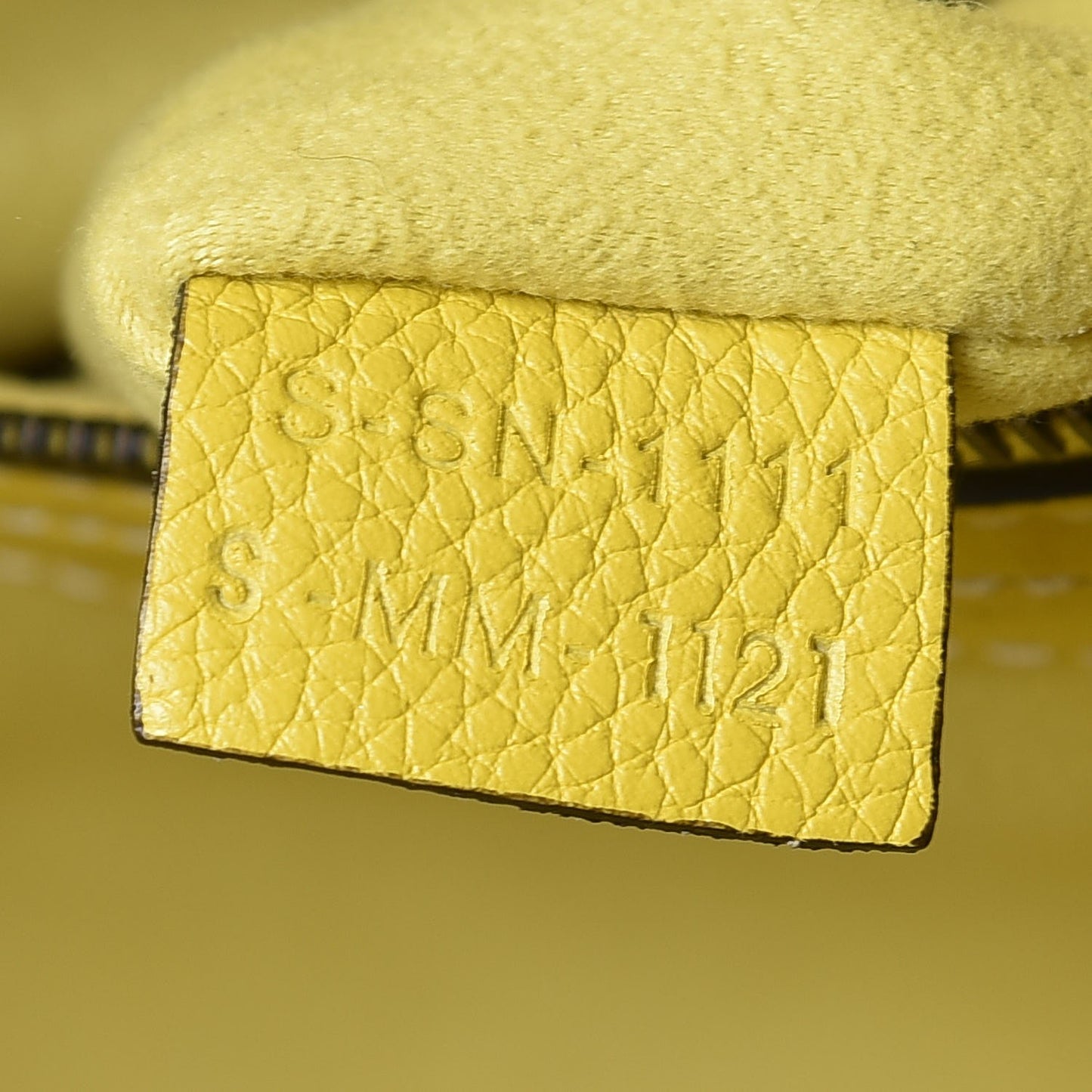 Drummed Calfskin Mini Luggage Citron