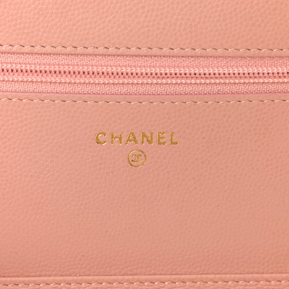 Chanel Caviar Quilted Golden Class Wallet On Chain WOC Pink 5 of 11
