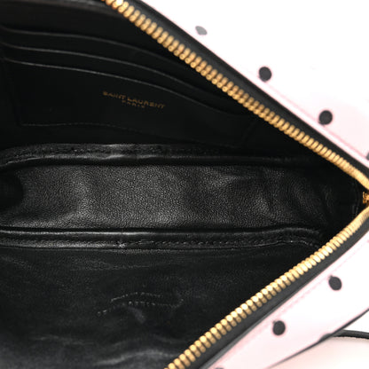 Saint Laurent Calfskin Printed Polka Dot Mini Lou Camera Bag Pink Black 5 of 13